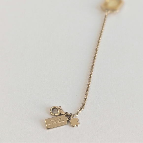 Kate Spade Vegas Jewels Long Necklace Citrine Yellow Gold Crystal Station - Picture 4 of 9